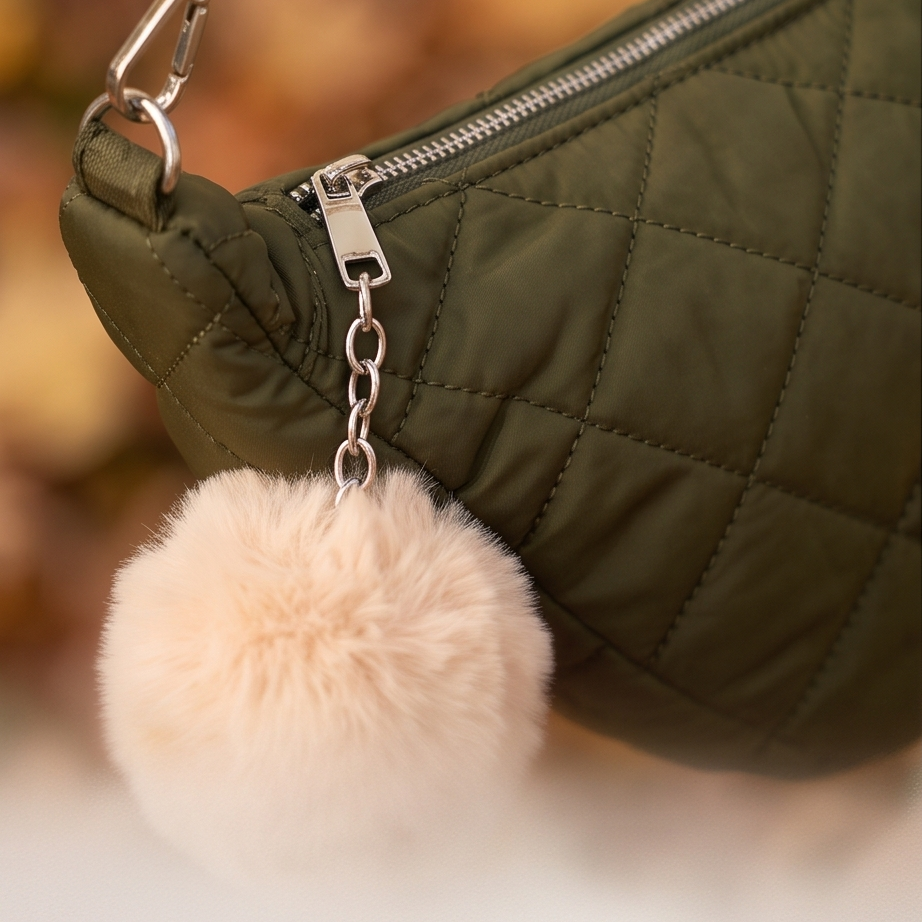 Luna-Bag olive wattiert