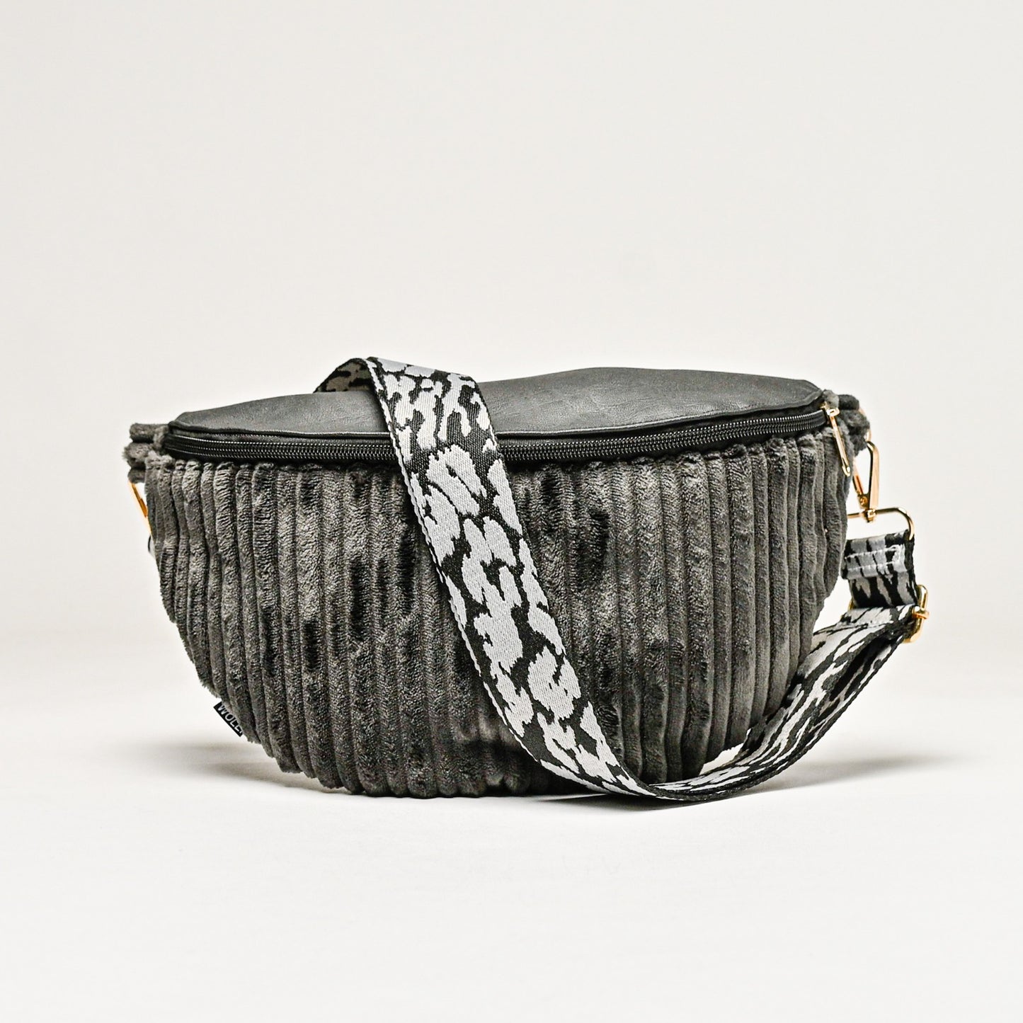 Bauchtasche grau Kord