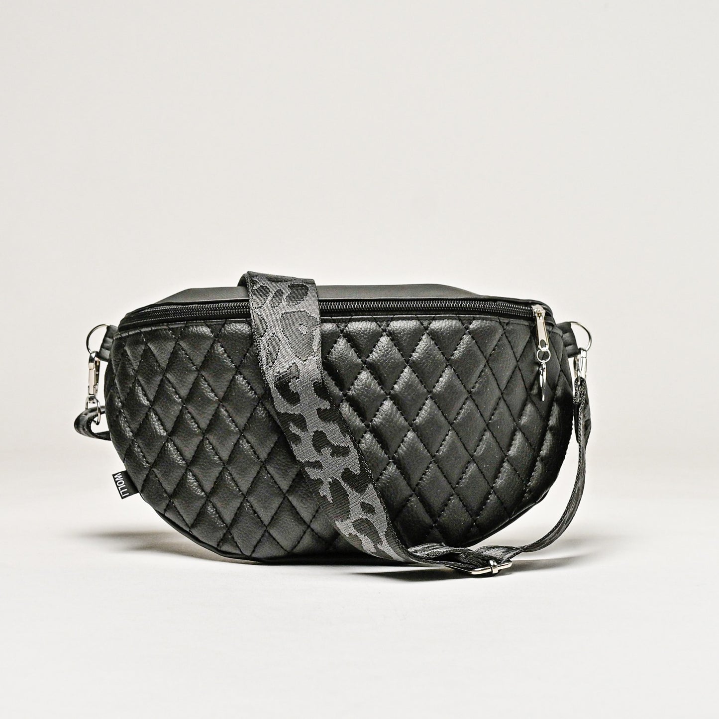 Bauchtasche schwarz Raute