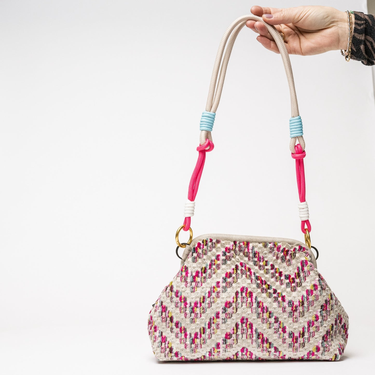 Klapp-Bag pink bunt
