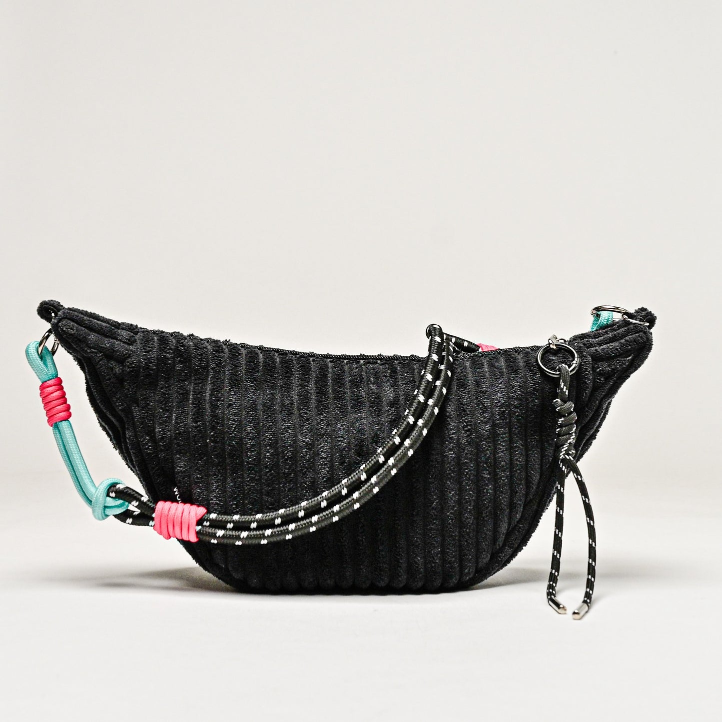 Luna-Bag Kunstleder schwarz Kord