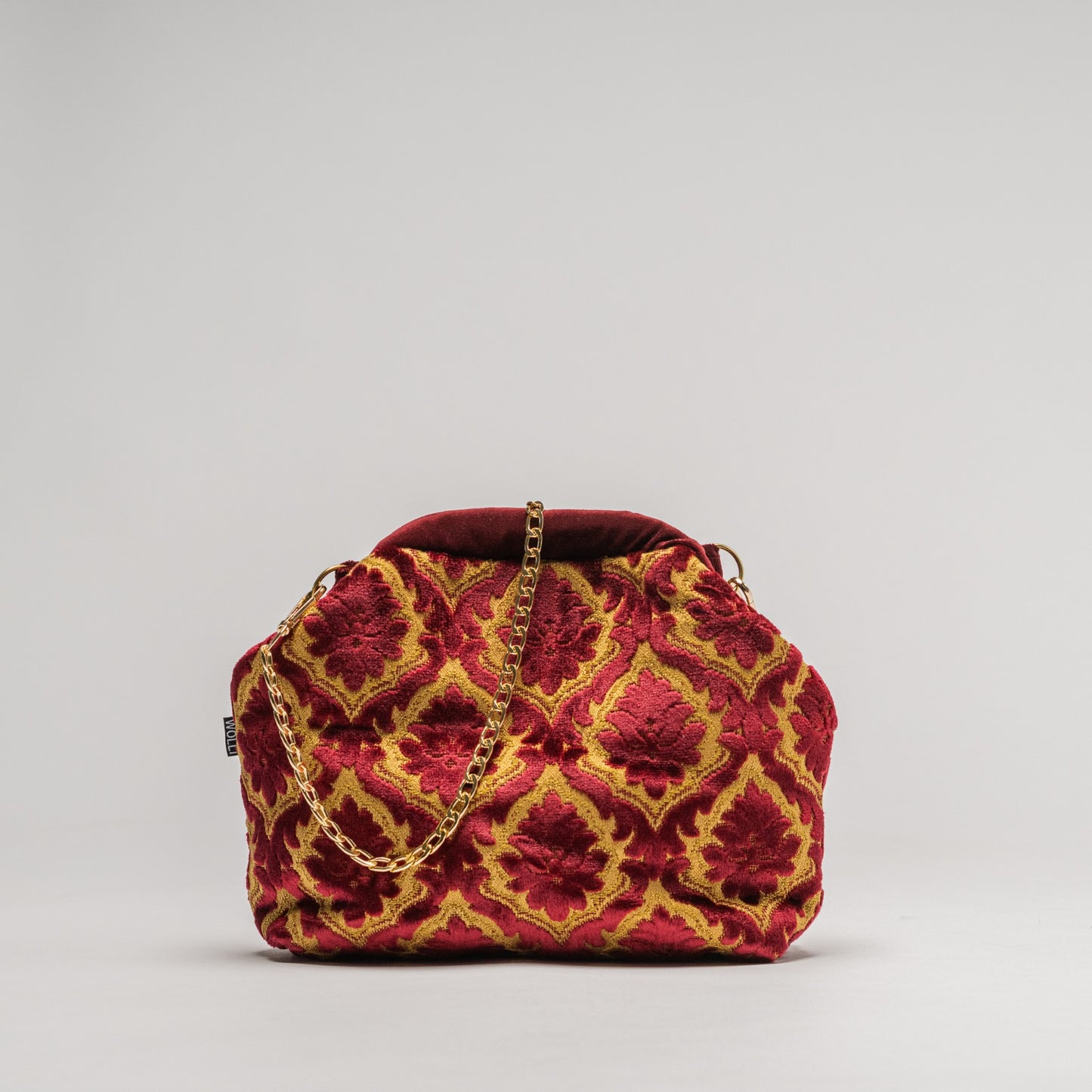 Klapp-Bag rot gold