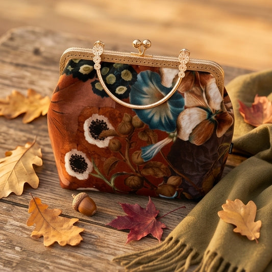 Clip-Bag Blumen braun