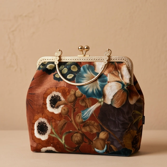 Clip-Bag Blumen braun