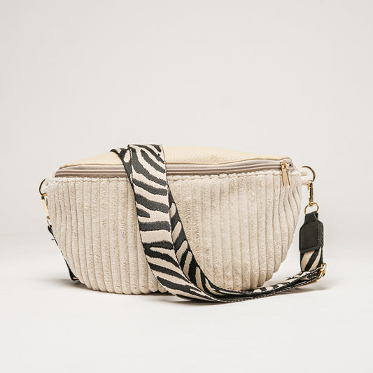 Bauchtasche beige Kord