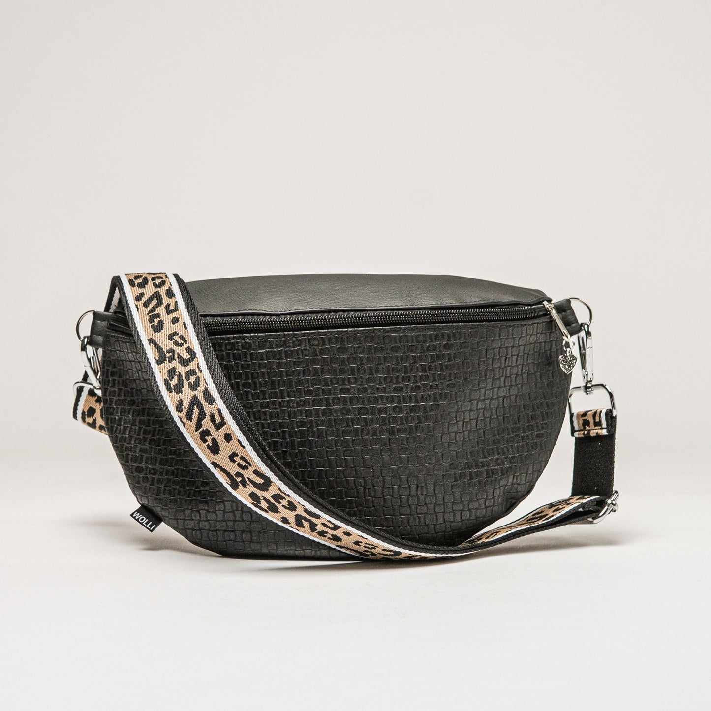 Bauchtasche schwarz Karo