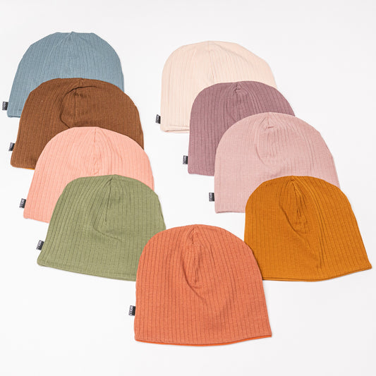 Beanie UNI Baumwolle Grobripp