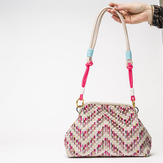 Klapp-Bag pink bunt