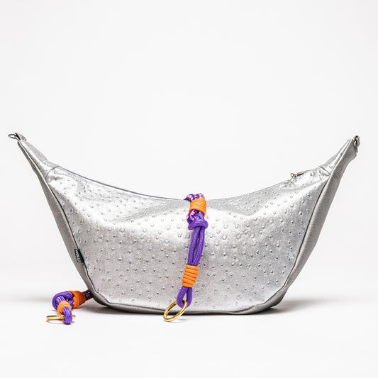 Luna-Bag XL Kunstleder silber