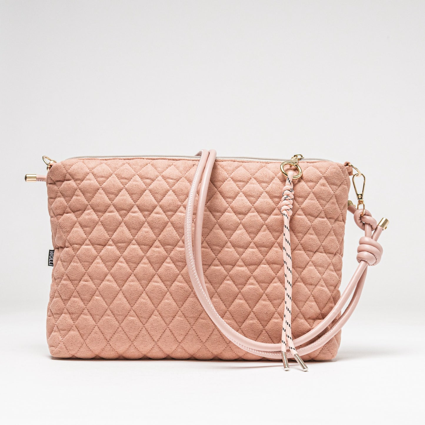 Mini-Cross Samt gesteppt rosa