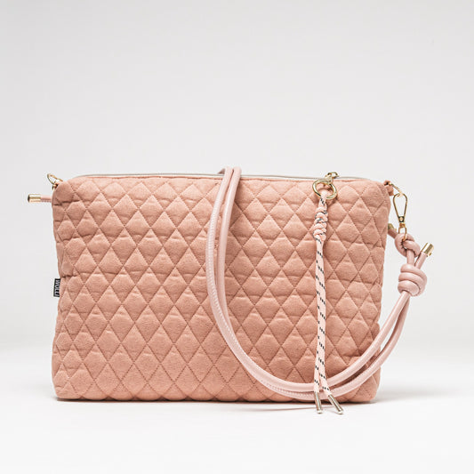 Mini-Cross Samt gesteppt rosa