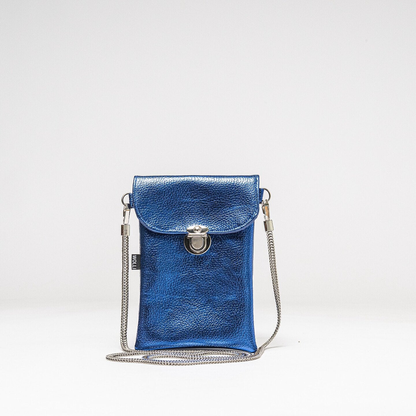 Handytasche metallic blau