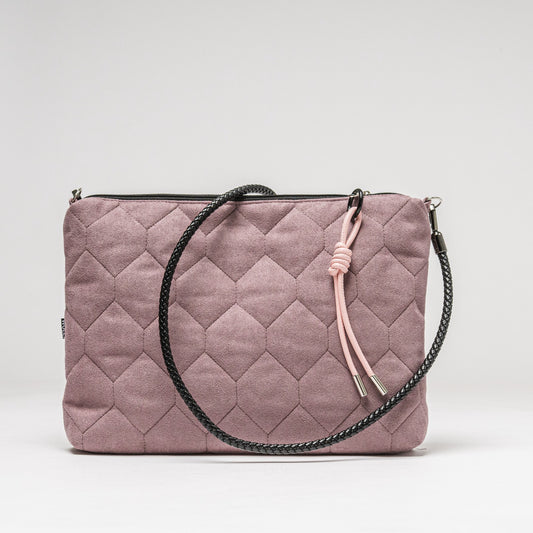 Mini-Cross Samt gesteppt lila