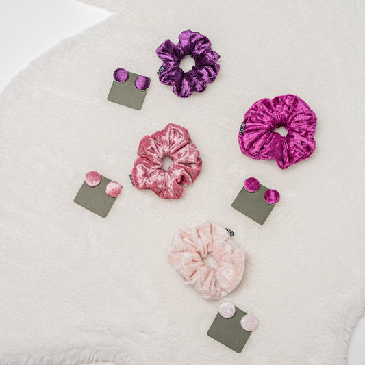 Scrunchie mit passenden Ohrringen
