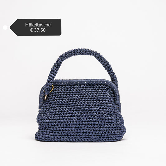 Häkeltasche dunkelblau